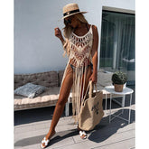 Knitting Tassel Blouse Beach Dress